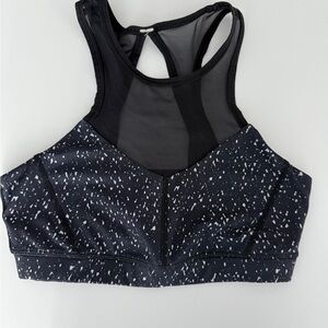 Lululemon Athletica Black and White High-Impact Sports Bra and Tank Top
